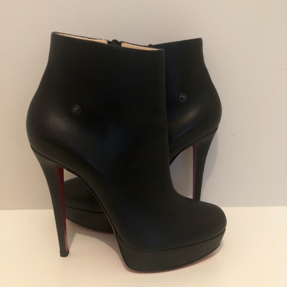 Christian Louboutin Box Leather Flannel Bootie - Picture 4 of 4